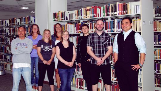CCJS students at the library